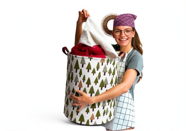 Sanjiaofen BBS SNT-Tree Laundry Basket - Purple Butterfly, 62.8L-3