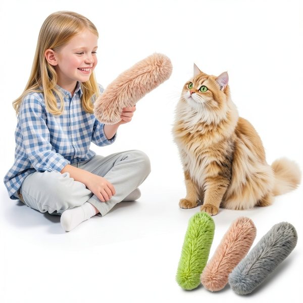 Cat Toys SINROBO Pillows Crinkle Sound Catnip Set Green Orange Grey-6