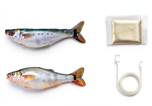 Petgravity Bite Sized Flopping Fish Cat Toys 3 Pack with Catnip-8