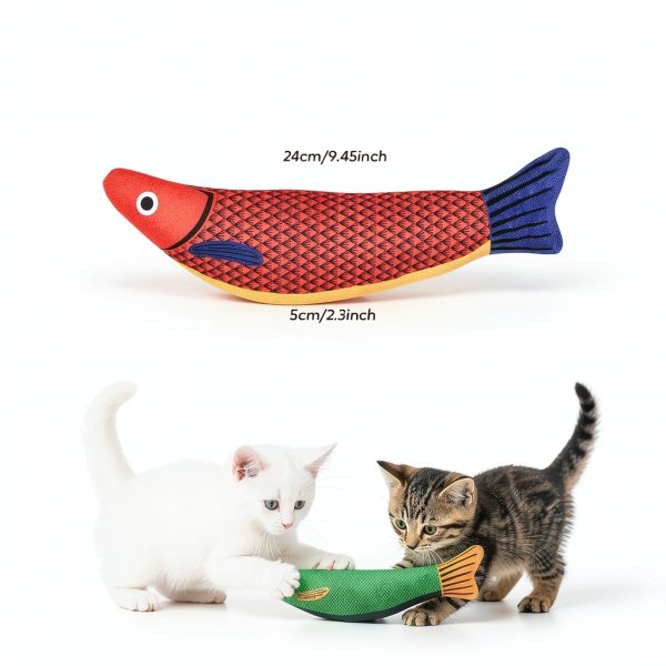 Catnip Toys Rishoesu Saury Fish Interactive Crinkle Toy for Cats-4