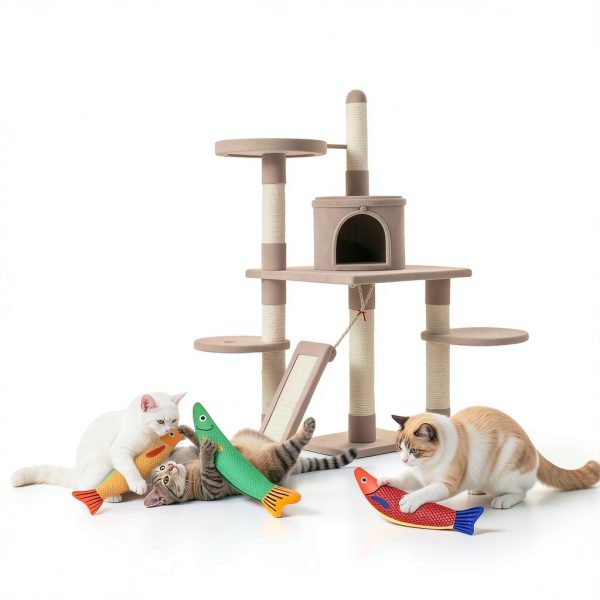 Catnip Toys Rishoesu Saury Fish Interactive Crinkle Toy for Cats-5