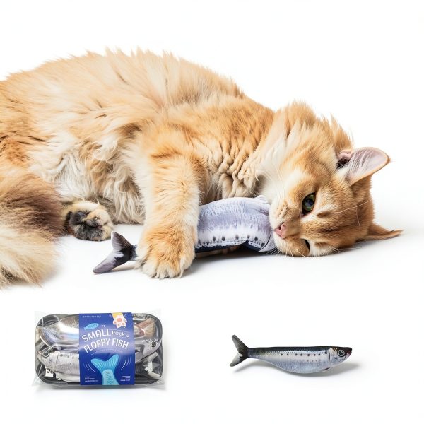 Petgravity Bite Sized Flopping Fish Cat Toys 3 Pack with Catnip-6