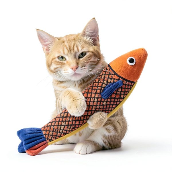 Catnip Toys Rishoesu Saury Fish Interactive Crinkle Toy for Cats-3