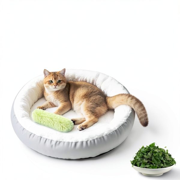 Cat Toys SINROBO Pillows Crinkle Sound Catnip Set Green Orange Grey-3